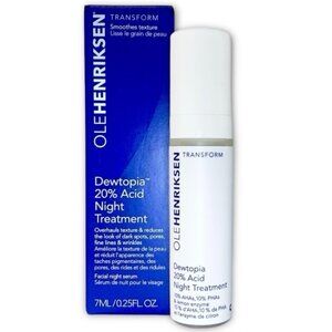 ➡️3/$25⬅️ Ole Henriksen—Dewtopia 20% Acid Night Treatment—Deluxe Mini (7mL)*NIB*